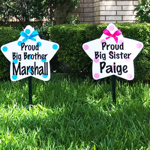 Sibling Sign: Mama and Me Storks- Stork Sign Rentals in Pittsburgh, Pennsylvania